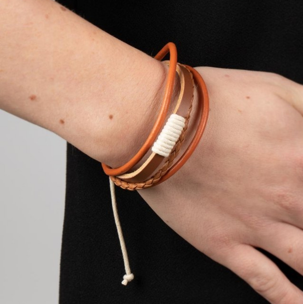 Genuine Leather Slipknot Bracelet - Fashion Accessories